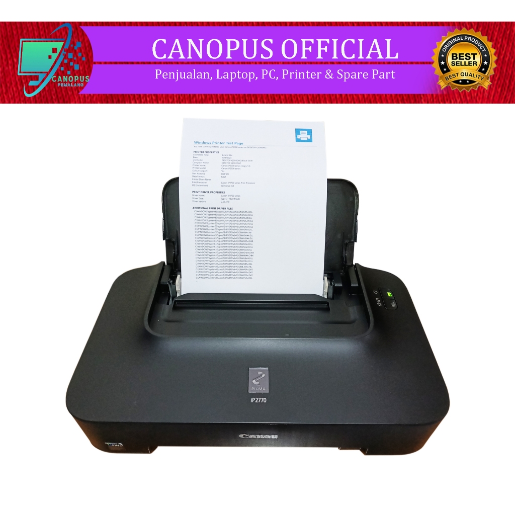 Printer canon 2770 catridge hitam pg 810 / printer canon ip2770 minus catridge warna - Canon IP2770 