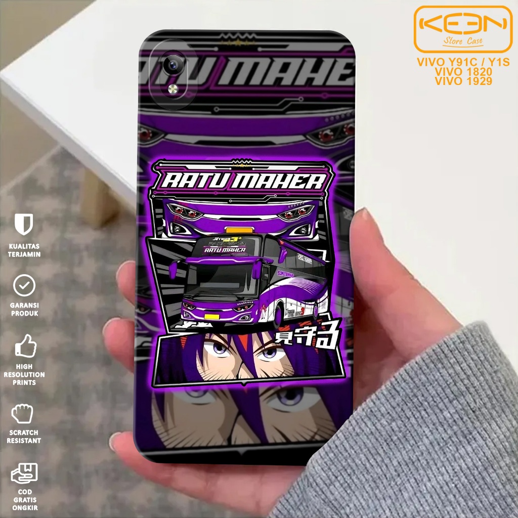 Case Hp Vivo Y91C/Vivo Y1S - Casing Hp Vivo Y91C/Vivo Y1S Motif Bus Basuri - Case Procamera - Softca
