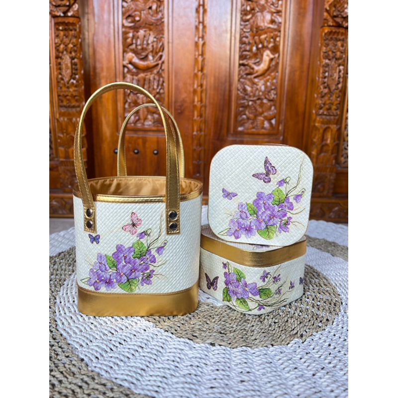 Tas pandan keben pandan (konfirmasi motif sebelum check out)