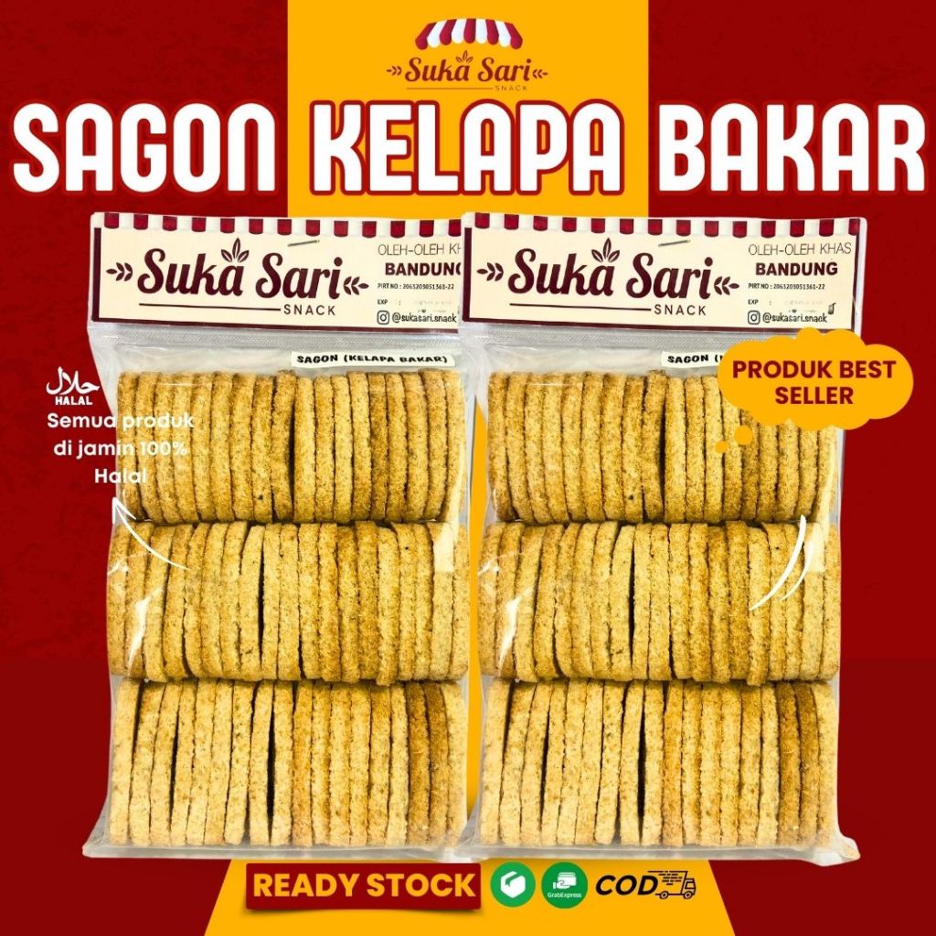 

Sagon Kelapa Bakar Snack Cemilan Keluarga Oleh-Oleh Bandung | Sukasari Snack