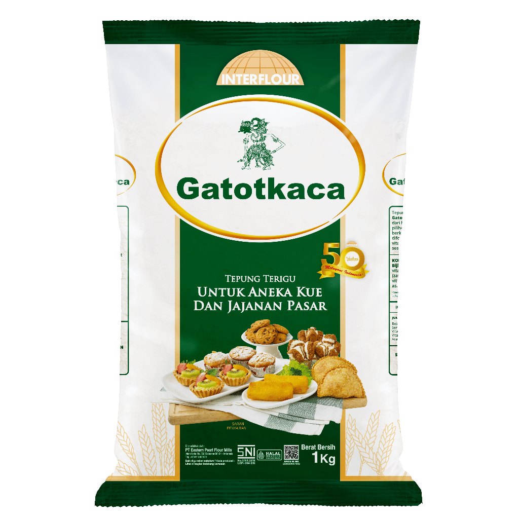 

Tepung Terigu GATOTKACA 1KG Product of INTERFLOUR INDONESIA