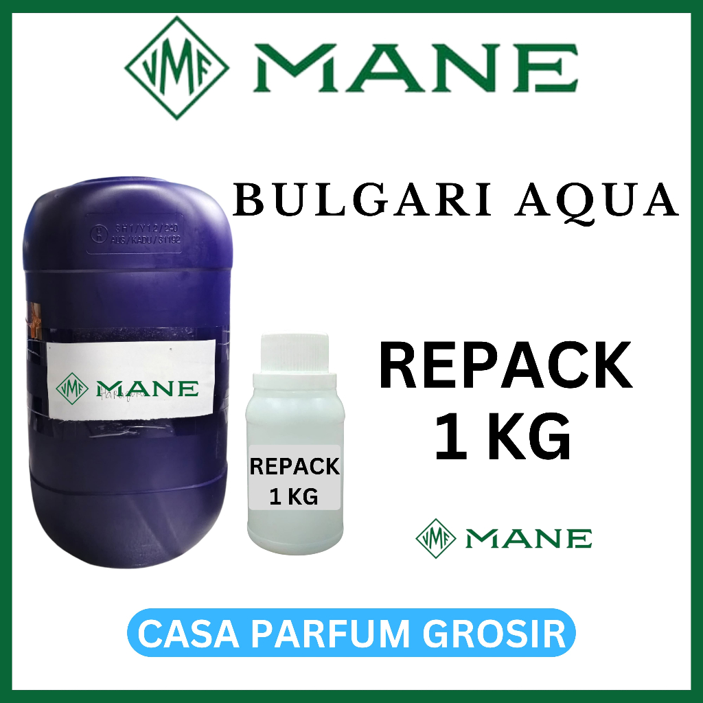 (REPACK 1 KG) BULGARI AQUA DARI MANE.BIBIT PARFUM MURNI KEMASAN REPACK 100 GRAM DARI MANE