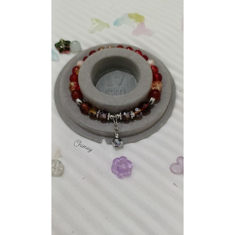 Gelang Wanita Korea / Gelang Mute Manik Manik Kristal