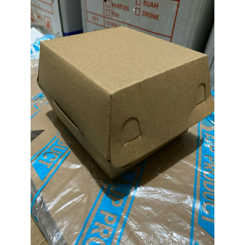 

paper box burger kraft laminasi isi 100