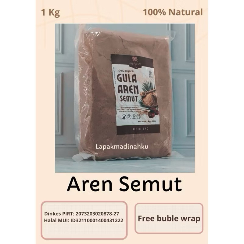 

{Free Sendok Kayu} Gula Aren Semut / Nira Aren Bubuk Organik Alka Sari 1Kg /Palm sugar-Premium-Murni