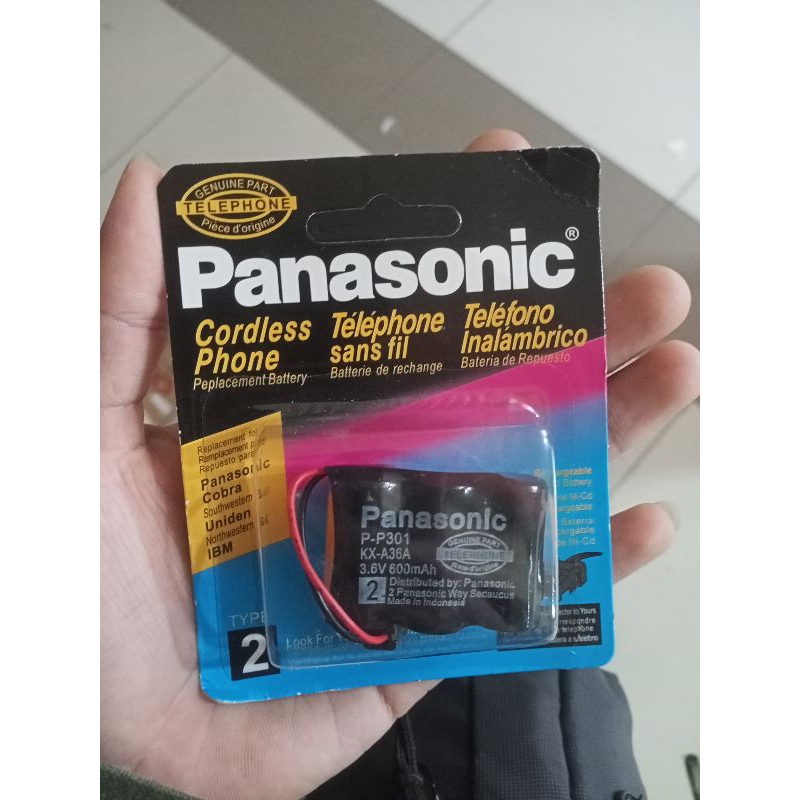 Baterai Panasonic Tipe HHR-P301 E/1B 600mAh 3.6Volt baterai telepon wireless