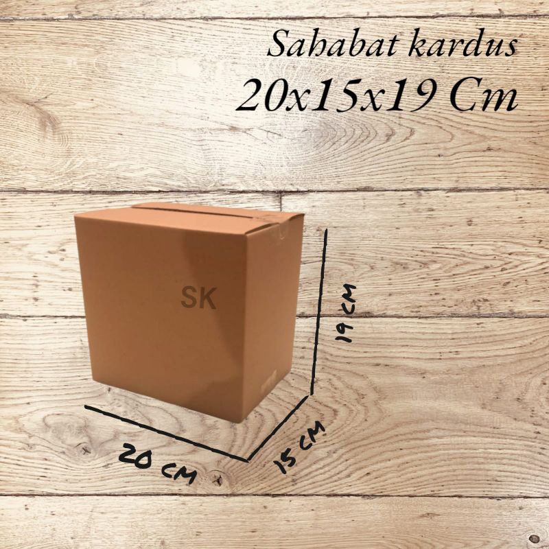 

kardus box Ukuran 20x15x19 cm single wall polos