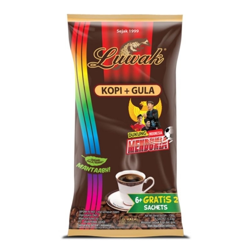 

Luwak Kopi Gula Bag 6 + 2 x 23 g