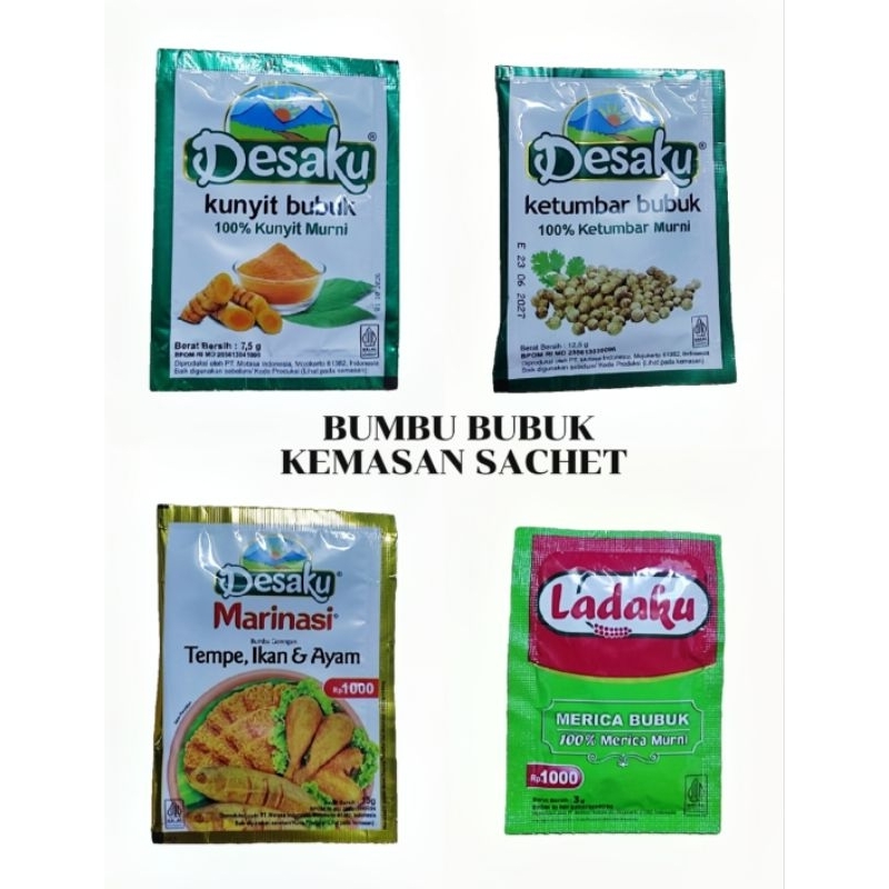 

Desaku Ladaku Merica Sachet Bumbu Kunyit Ketumbar Marinasi Bubuk Instan Sachet