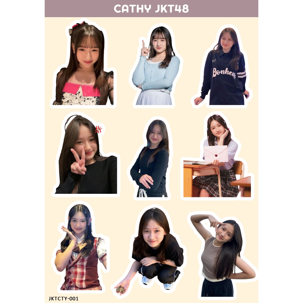 CATHY STIKER JKT 48 I STIKER JKT 48 I JKT 48 NEW ERA I STIKER CATCHY JKT48 I STIKER HOLOGRAM JKT48