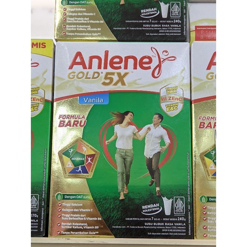 ANLENE Gold 5X Rasa Vanilla 240 Gram || Anlene || Anlene Gold || Susu Anlene || Susu Anlene 240 Gram