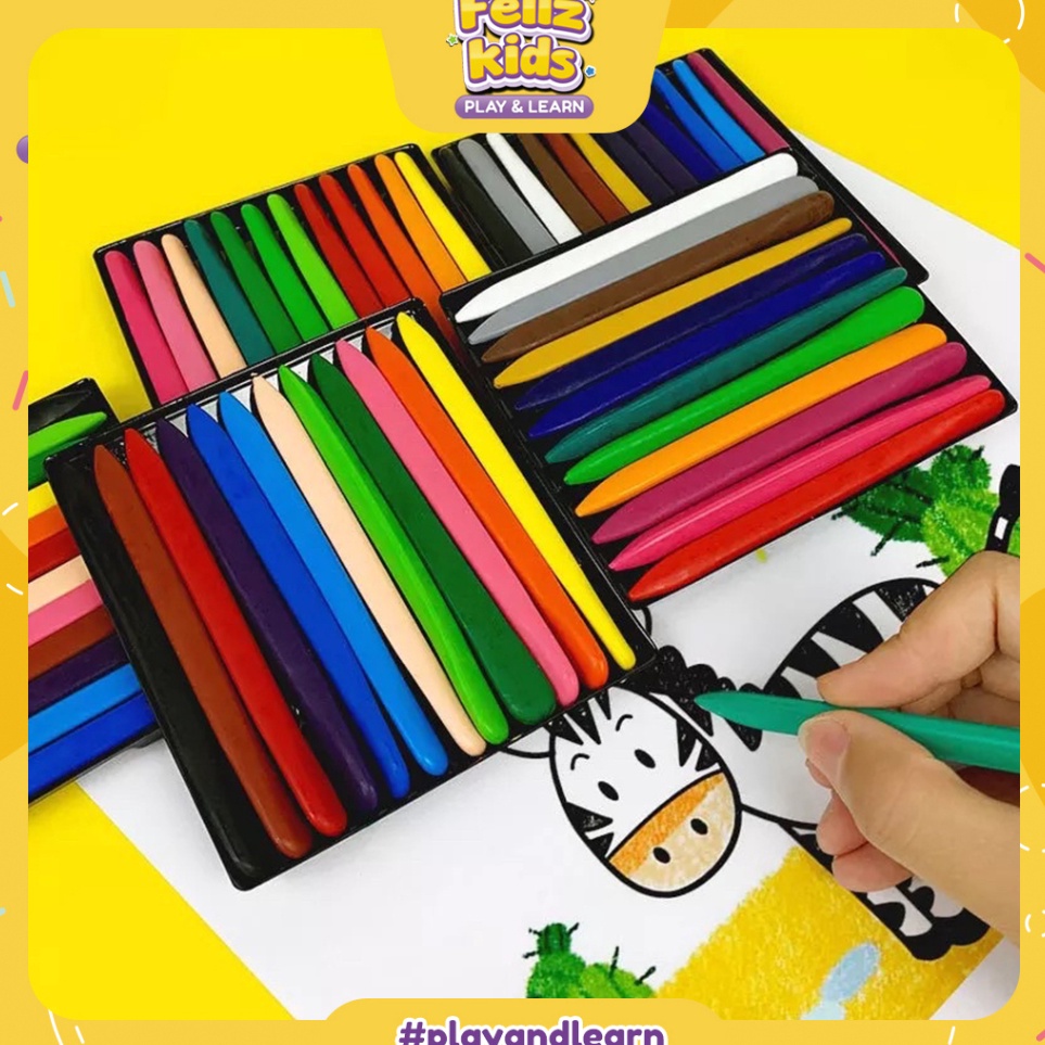 

Pusat Irit FELIZKIDS FK6 Set Krayon Lengkap Anak Anti Air Tidak Nempel Lengket Kotor di Tangan Crayon Set Sekolah Plastik Non Toxic Magic 122436