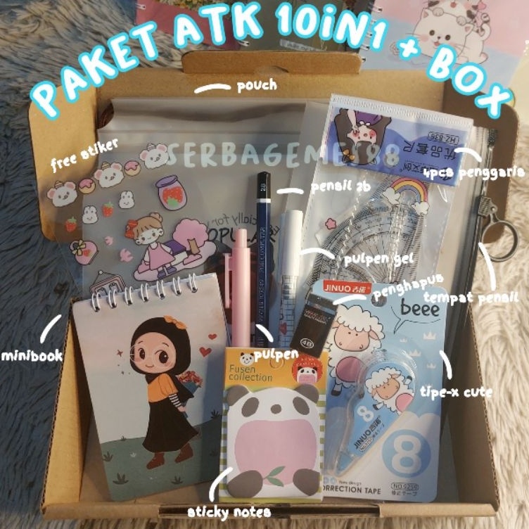 

Super Luar Biasa serbagemes88 COD SET ALAT TULIS LENGKAP 1 in 1 KARAKTER LUCU HAMPERS KADO GIFT WISUDA HADIAH ALAT SEKOLAH STATIONERY SET AESTHETIC PAKET ATK AESTHETIC PERLENGKAPAN SEKOLAH AESTHETIC
