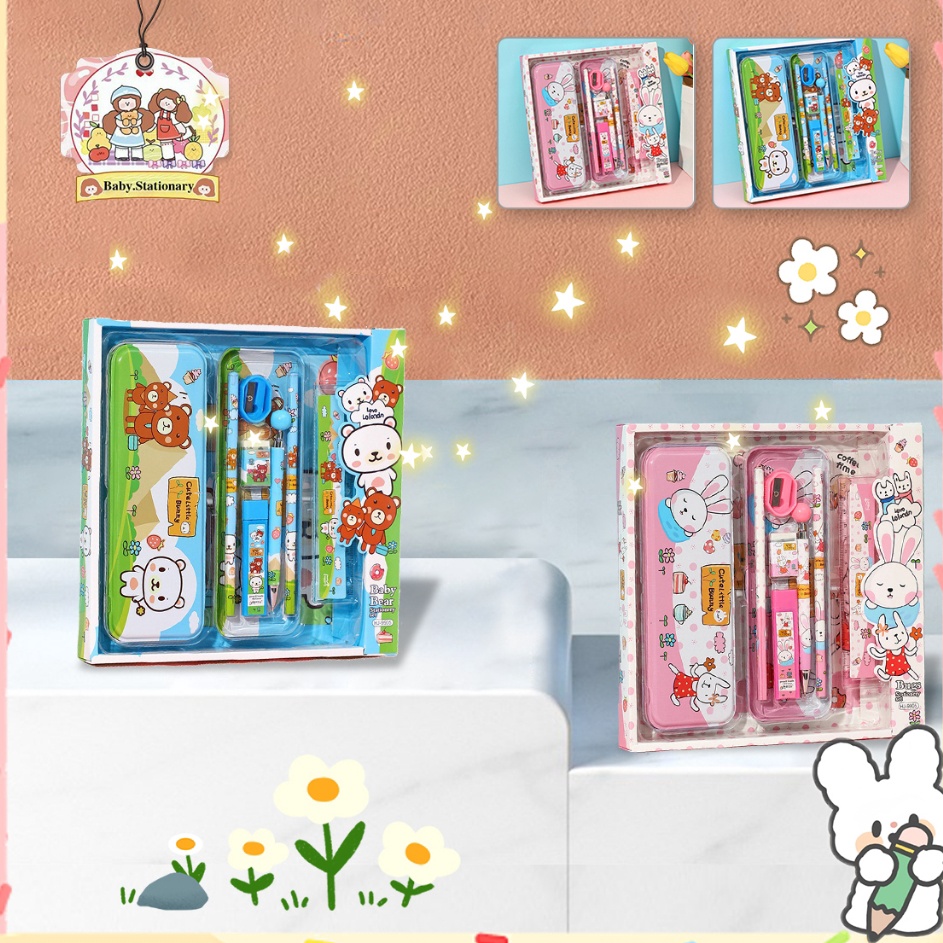

Hadir Meriah Alat Tulis Kotak Pensil Anak Full Set 7In1 Cute Stationery Untuk Hadiah Anak Sekolah Kotak Pensil Alat Tulis