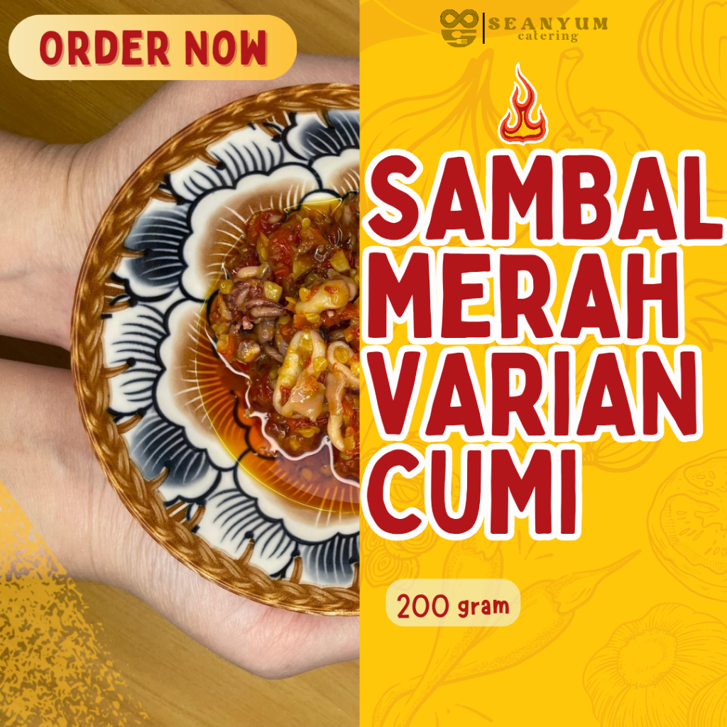 

Sambal Merah By Seanyum Catering Varian Cumi (200 gram)