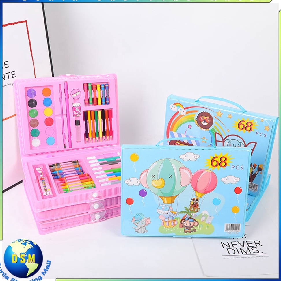 

Promo Terlaris DSM Drawing Set 68Pcs Oil Pastel Crayon 68 IN 1 Set Krayon Mewarnai dan Melukis Lengkap dengan Cat Air Alat Mewarnai Anak Anak Bentuk Koper
