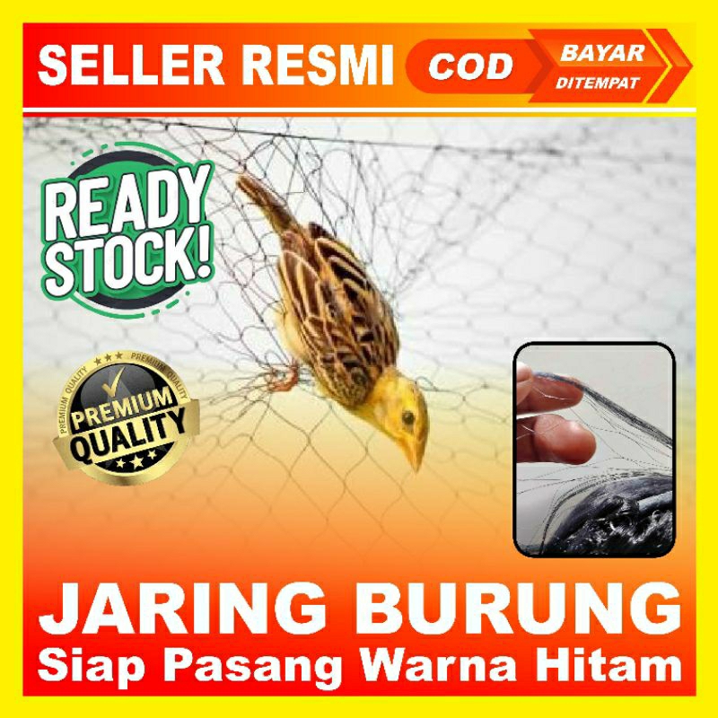 jaring burung kecil/jaring segala burung/jaring burung/jaring burung tinggal pasang warna hitam