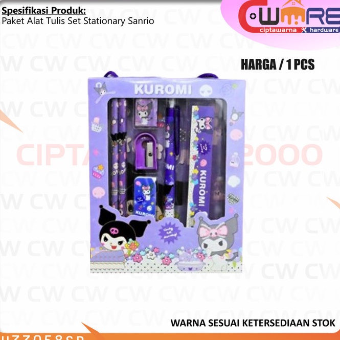 

Free Ongkir Sanrio Paket Alat Tulis Pensil Penghapus Penggaris Anak Sekolah Set Stationary MMG