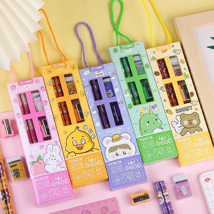 

Super Puas GROSIR 3pcs set stationery paket alat tulis sekolah anak hadiah hampers kado lomba anak