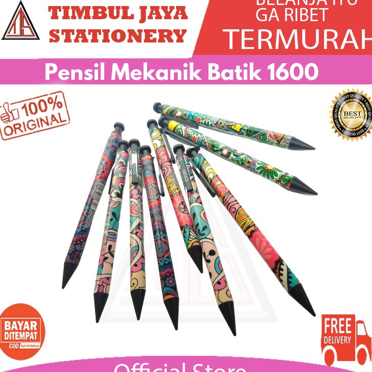 

Kejar Harga Pensil mekanik mechanical pencil tizo 5 batik 16 isi 12pcs