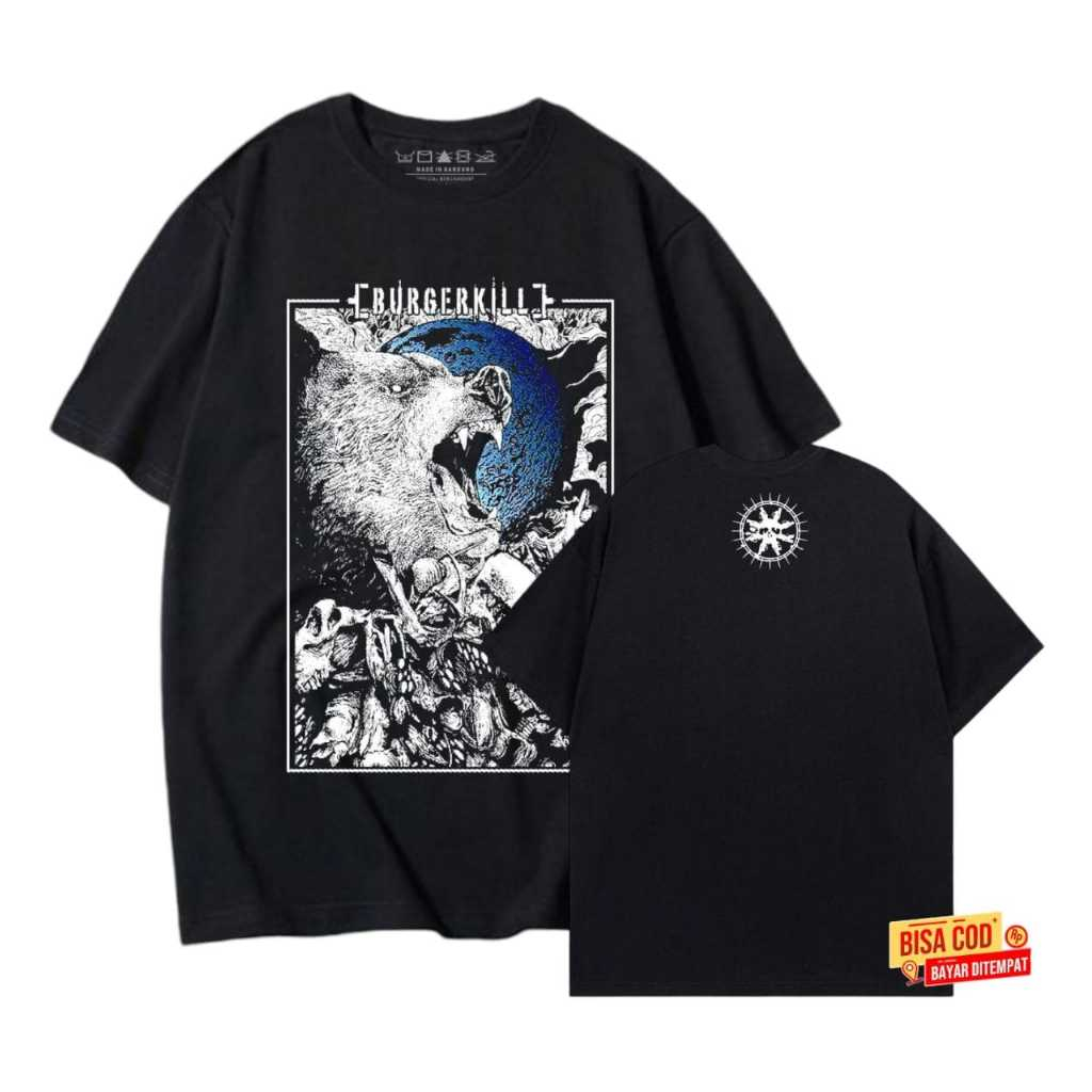 kaos pendek metal BURGERKILL original distro - kaos BURGERKILL distro original merch | kaos metal  p