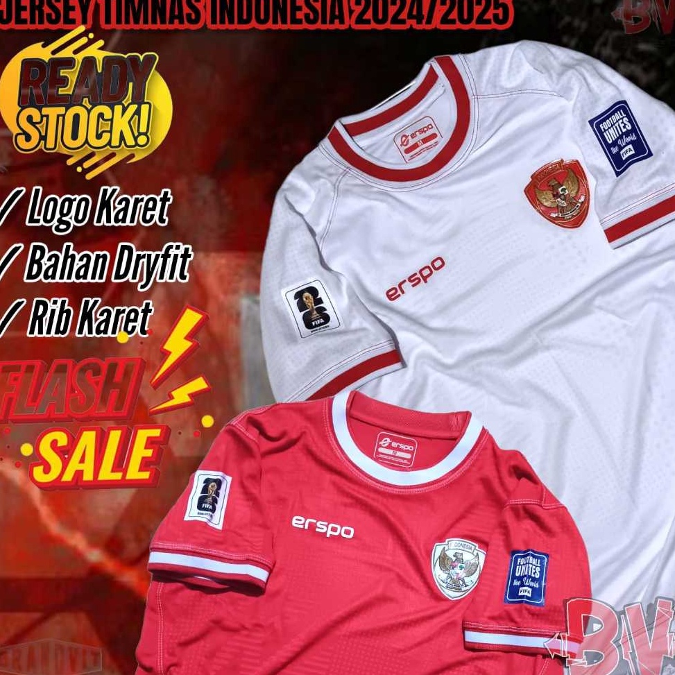 Pusat Original Jersey Timnas Indonesia Home Away