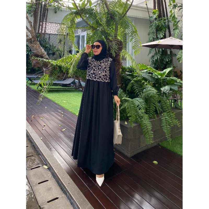 Gamis katun ima tuyobo mix katun Bordir ori By Edness Kayla