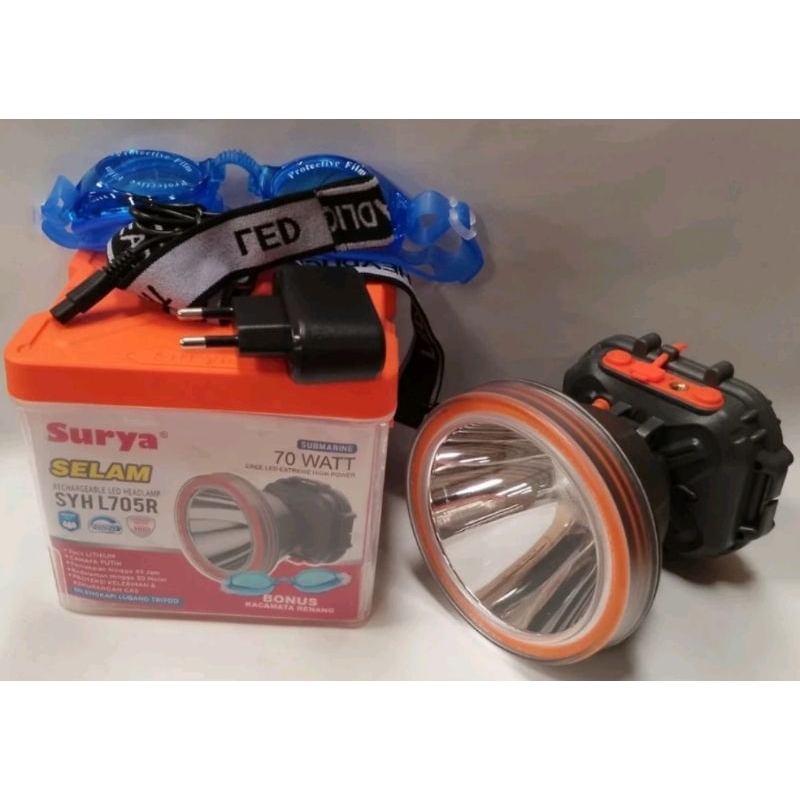 SENTER KEPALA SELAM 70W SURYA CAHAYA PUTIH