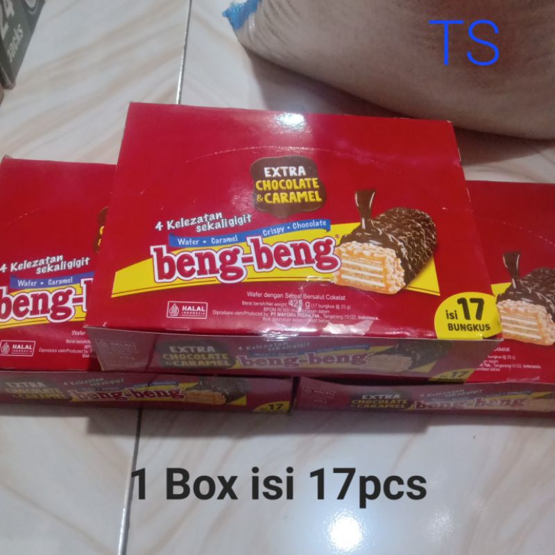 

Beng-Beng Extra Chocolate & Caramel. 1 Box isi 17pcs