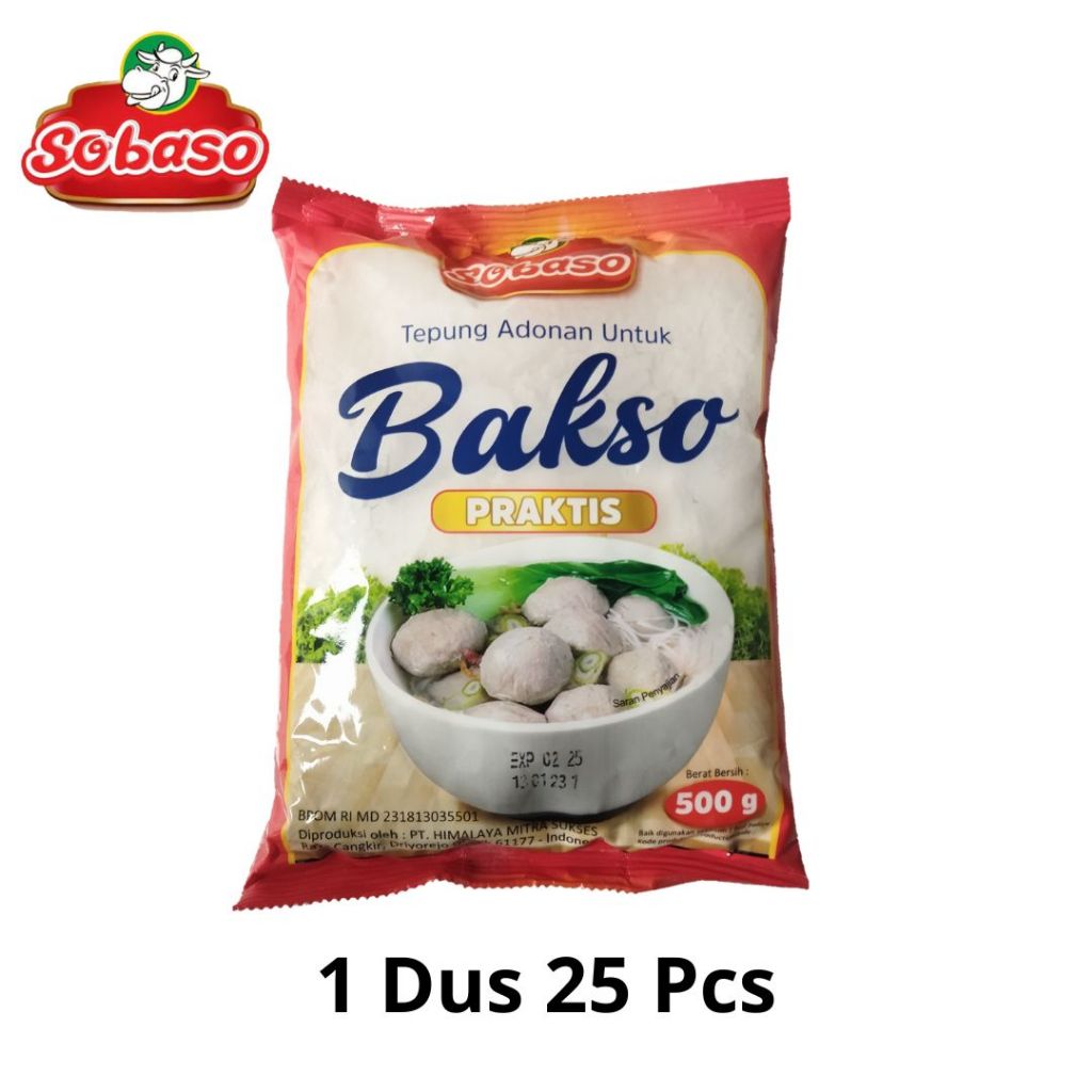 

Tepung Bakso Praktis / Tepung Tapioka Sobaso 500 gr (1 Dus 25 Pcs