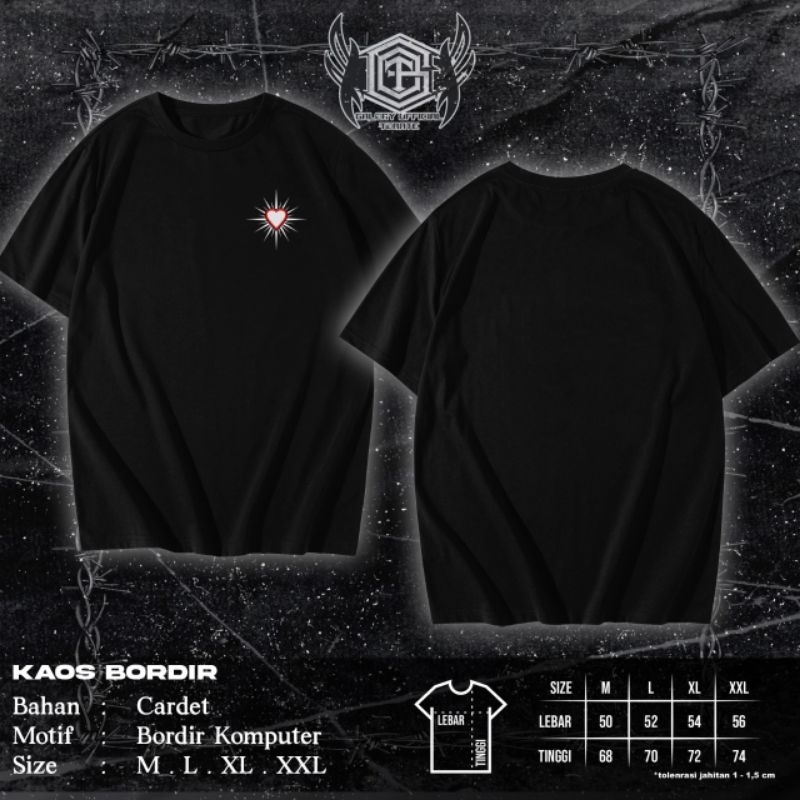 KAOS BORDIR HATI BERSINAR KAOS BORDIR PSHT KAOS BORDIR TERATE KAOS BORDIR 1922 KAOS BORDIR SIMPEL KA