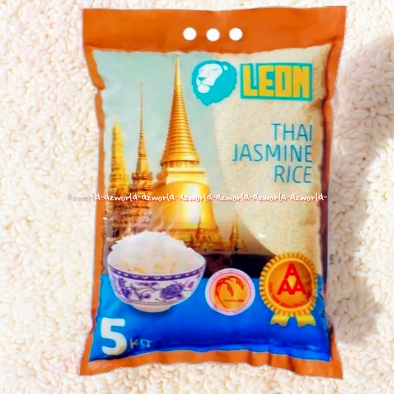 

Leon 5kg Thai Jasmine Rice Beras Melati Thailand Beras Pulen 5kilo Beras Premium Leo