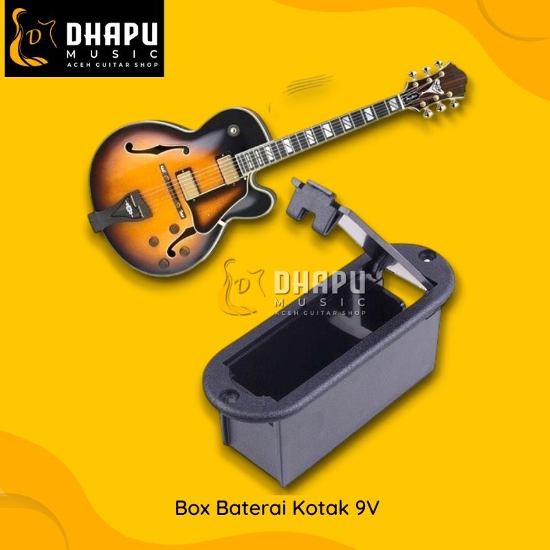 Box Battery Holder 9V Gitar Elektrik Bass Kotak Baterai 9V Bass Gitar Pickup