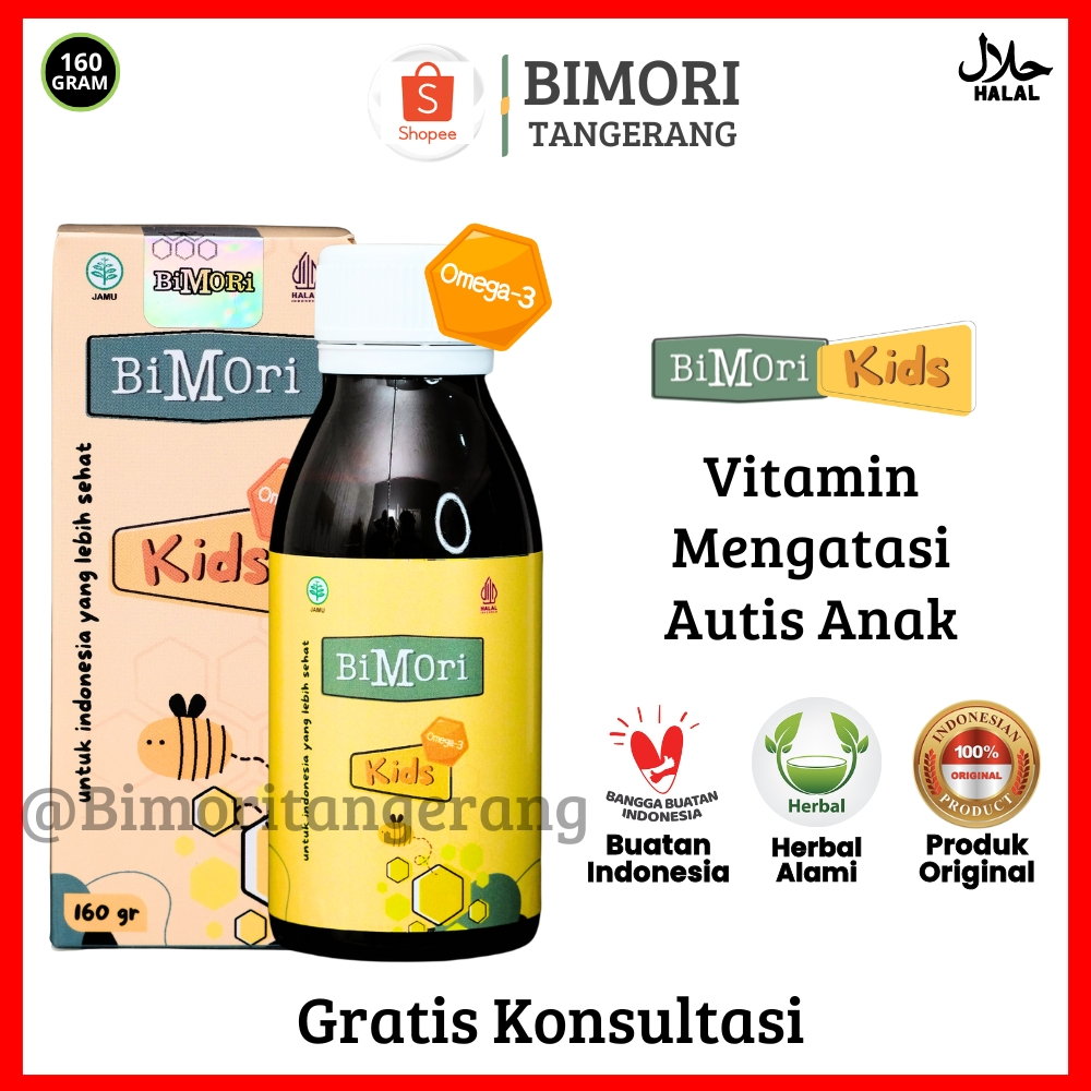 Bimori Kids Vitamin Anak Autis | Obat Tantrum | Hiperaktif | Speech Delay | Adhd | Vitamin Otak Anak