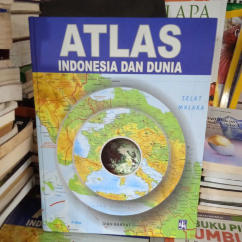 atlas indonesia dan dunia hard caver bekas original