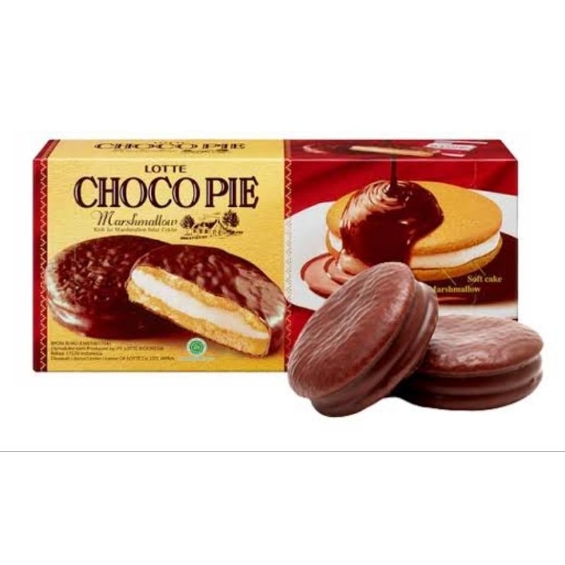 

Lotte Choco Pie Marshmallow 168 gram isi 6 pack