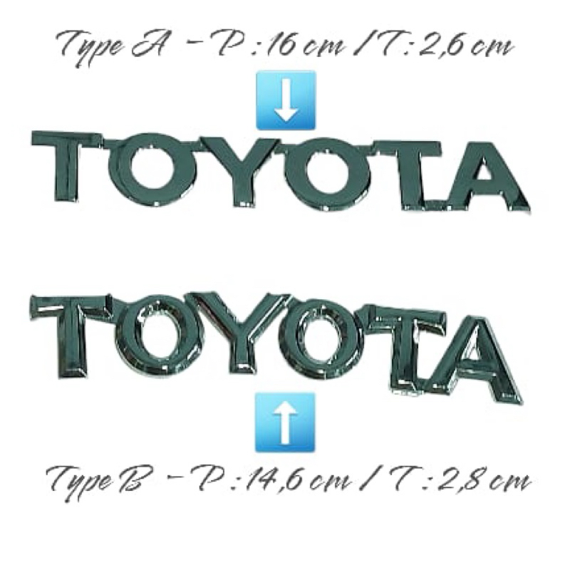 Emblem logo toyota / emblem tulisan TOYOTA