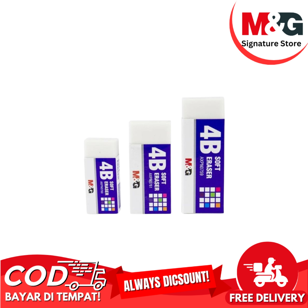 

Penghapus Putih Soft Eraser M&G 4B Ukuran Kecil Besar Sedang #AXPN0759 #AXPN0761 #AXPN0760