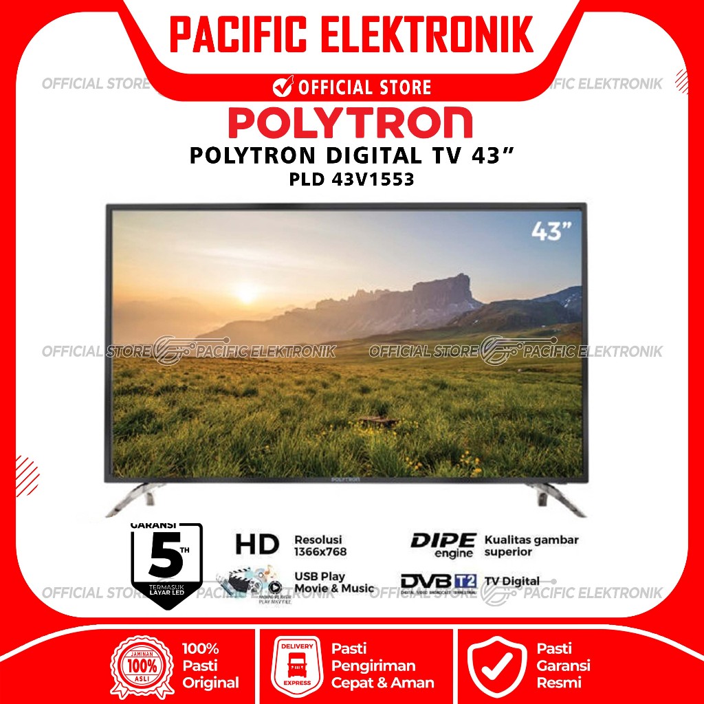 TV LED Polytron Digital 43inch PLD 43V8853 / 43V1553