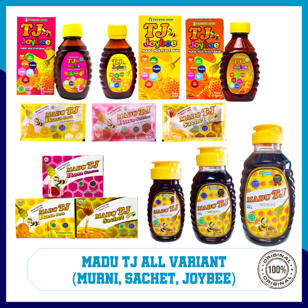 

MADU TJ ALL VARIANT | MURNI | SACHET | JOYBEE | SARI KURMA | HITAM PAHIT