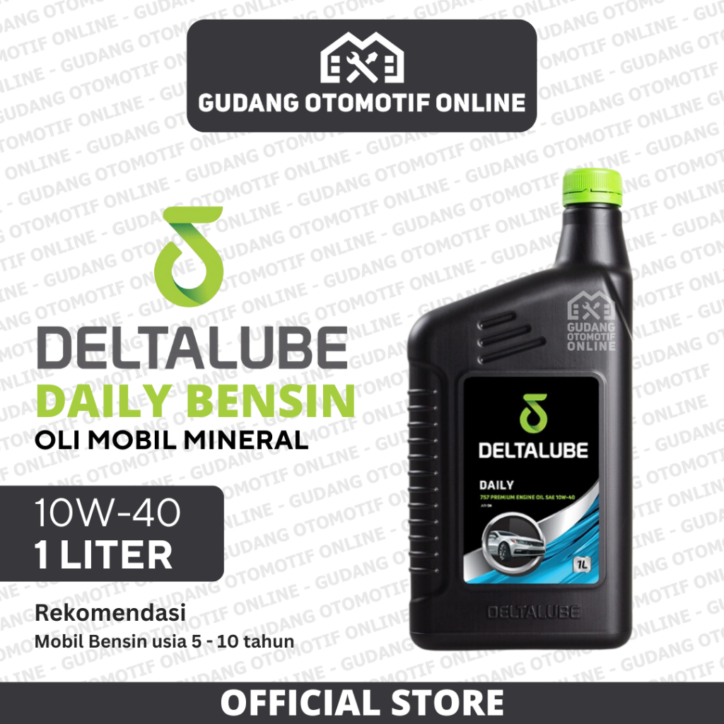 Oli Deltalube Daily 757 Premium Mobil 10W-40 1L 1 Liter Original - Oli Mesin Mobil Bensin Mineral