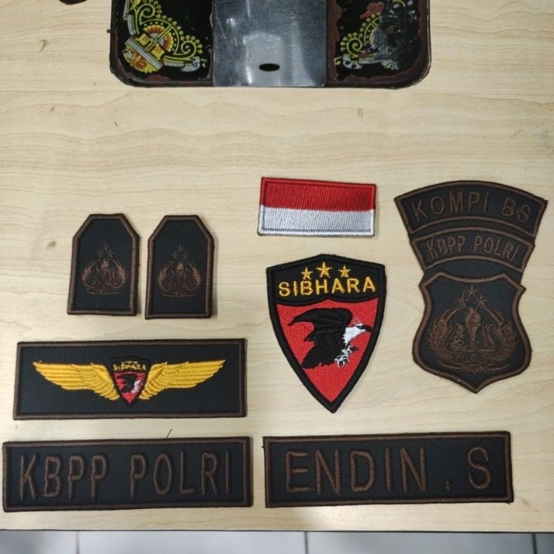 logo bordir kbpp polri timbul custom