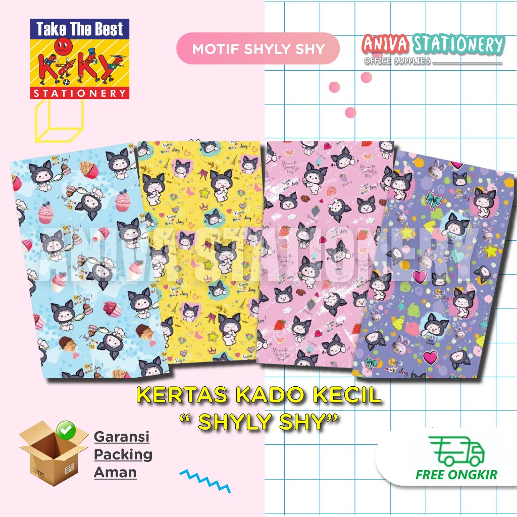 

KIKY Kertas Kado Kecil ( 1 Pack Isi 50 Lembar ) GROSIR