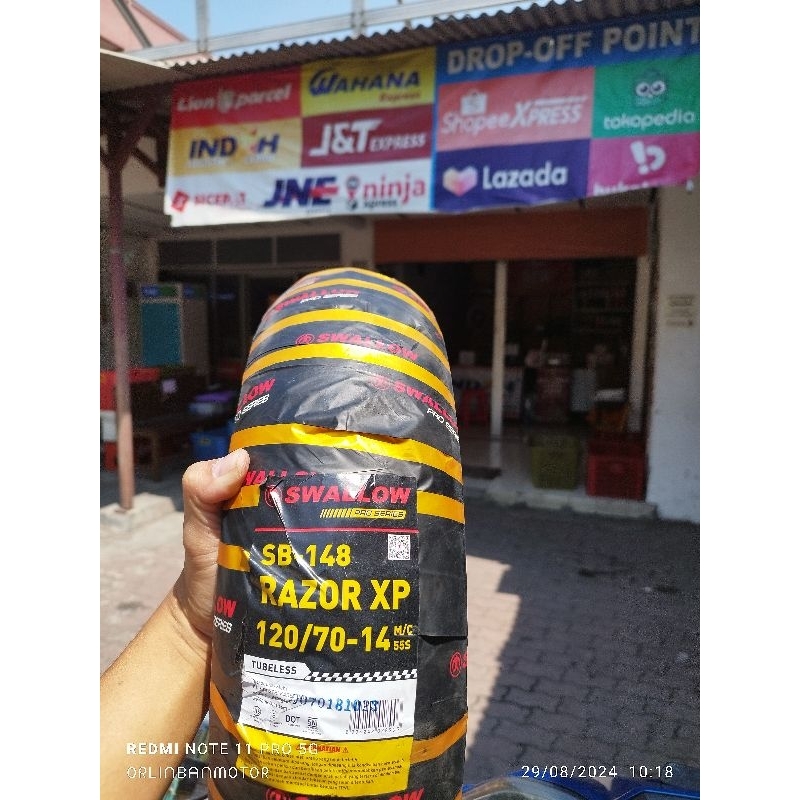 Swallow Razor Xp 120/70-14 Tubles/Ban Belakang Vario160 Swallow/Ban Swallow Belakang PCX150/BAN BELA