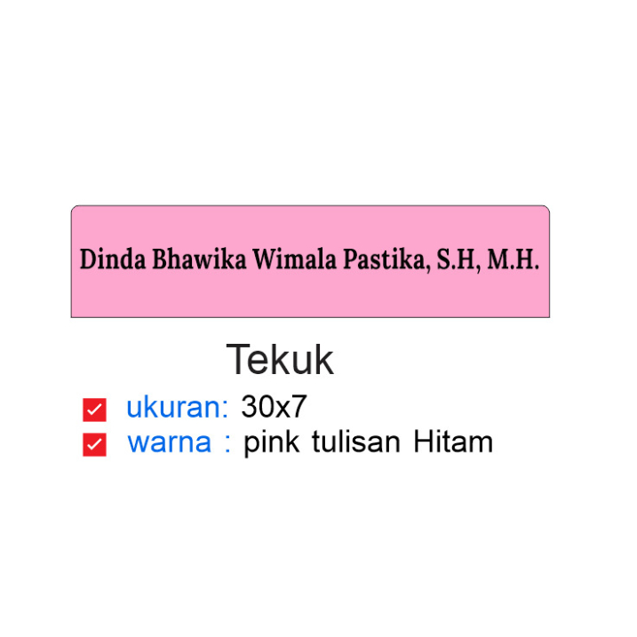 Papan Nama Meja Kerja Akrilik Name Desk Minimalis Acrylic