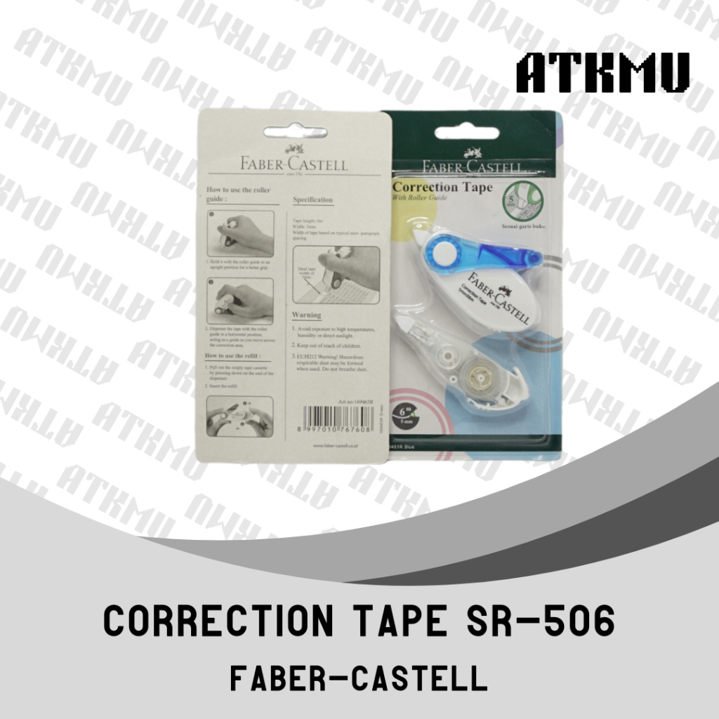 

mdn Correction Tape FABER CASTELL SR 506 6Mx55mm / Tip Ex Kertas/Tip X Role