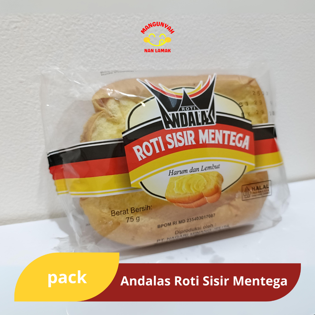 

Roti Andalas Sisir Mentega Roti Andalas Harum dan Lembut 75 gr | Mangunyah Nan Lamak