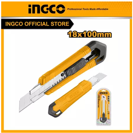 

Pisau Cutter Besar Cuter Pemotong Cut AutoLock 18mm INGCO HKNS11805