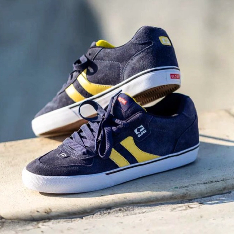 globe shoes • encore 2 • navy/pale yellow