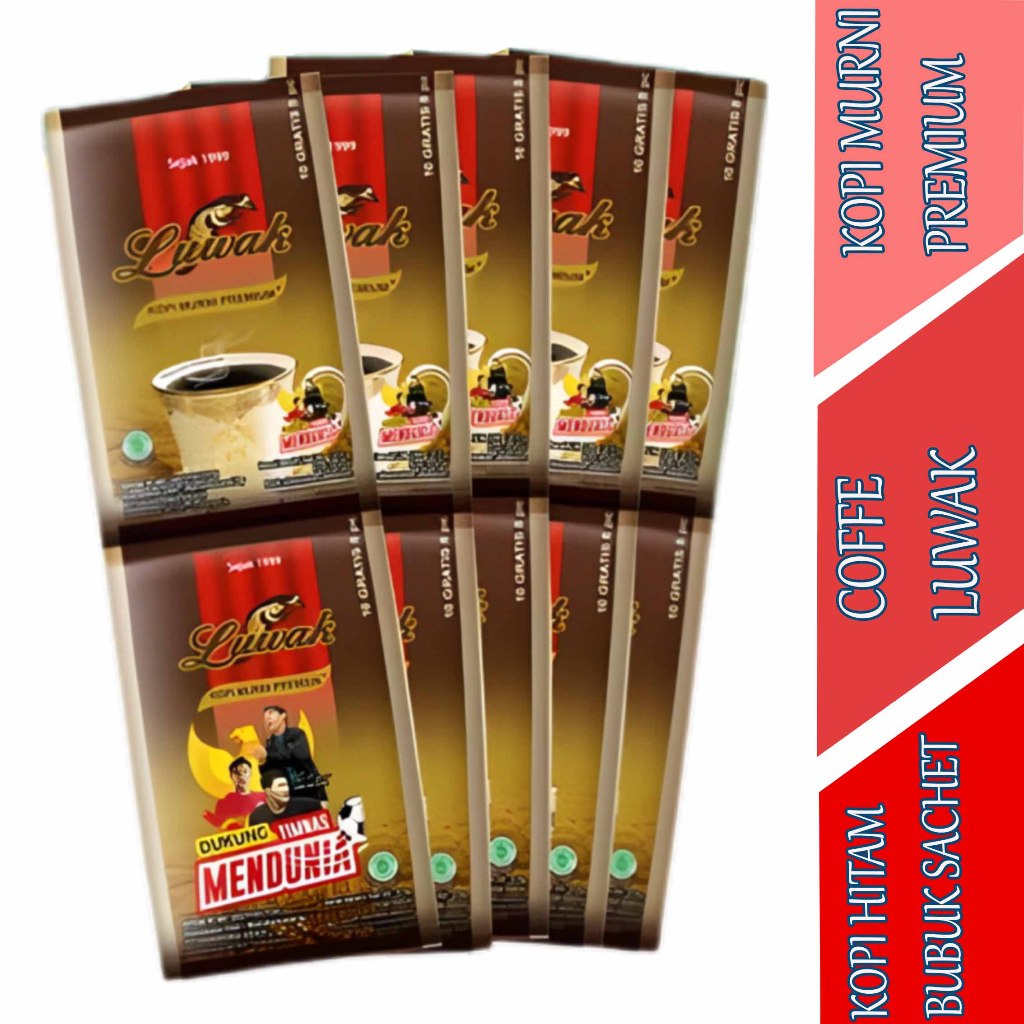 

Kopi Hitam Bubuk Sachet - Coffee Luwak - Kopi Murni Premium - 15x6.5gr